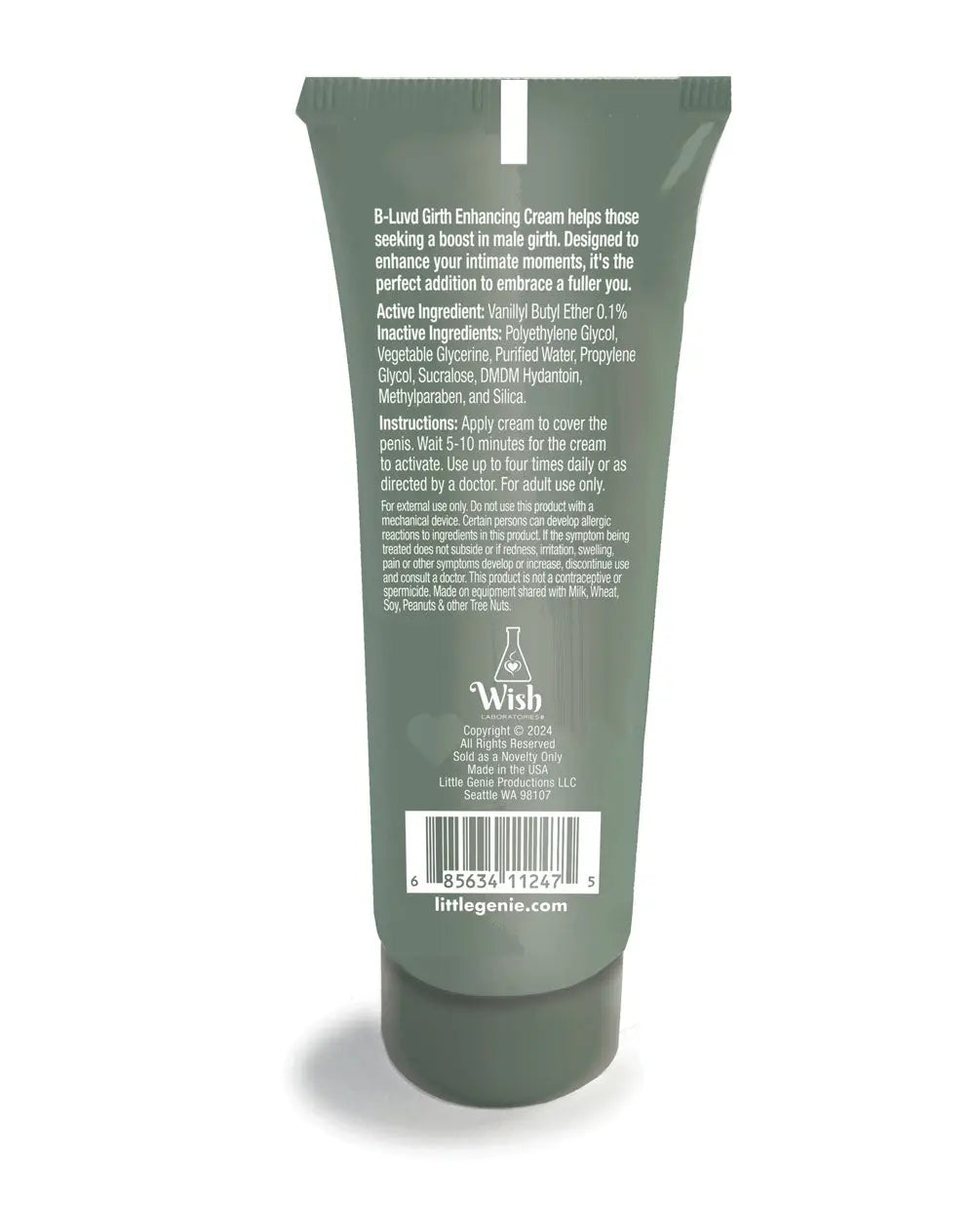 B-Luvd Girth Enhancing Cream 2oz Little Genie