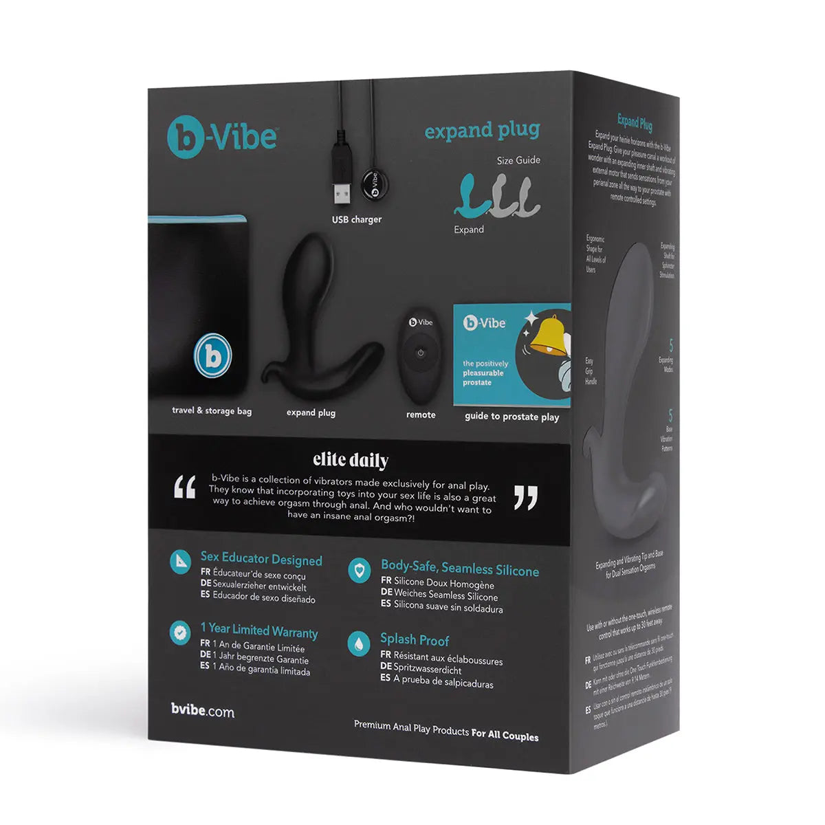 B-VIbe Expand Plug- Black B-Vibe