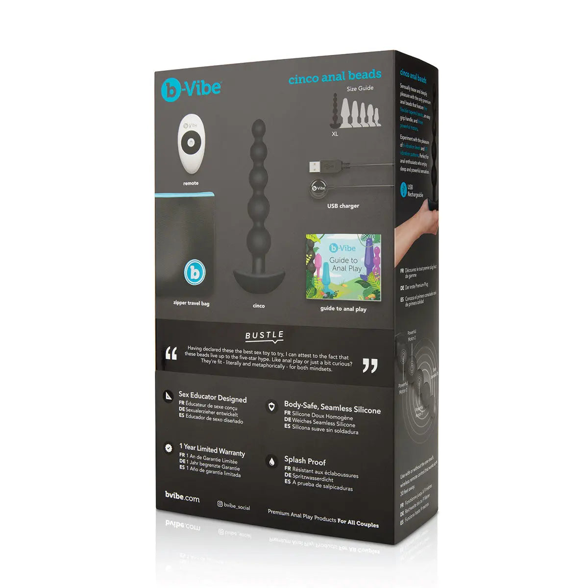 B-Vibe Cinco Beads - Black B-Vibe