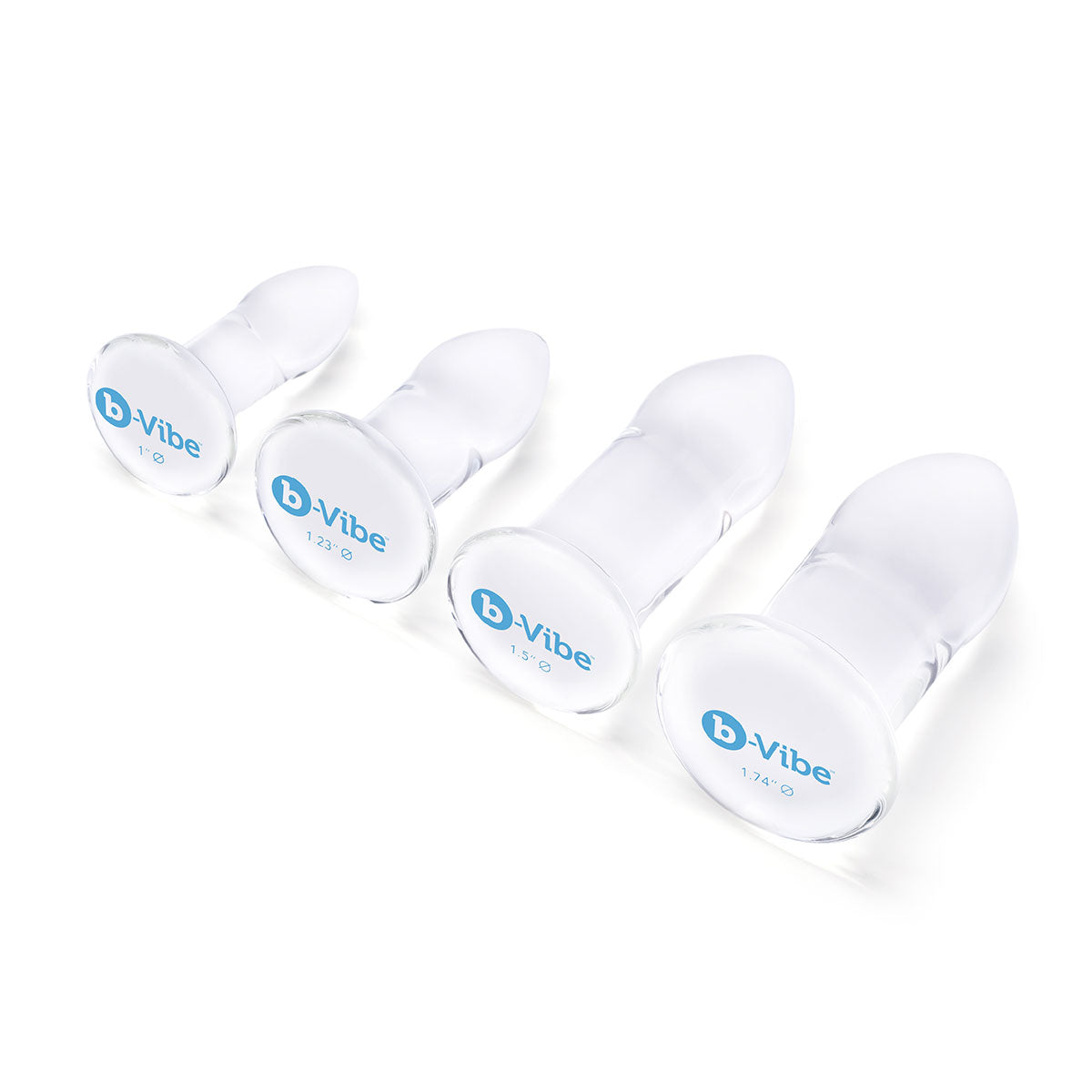B-Vibe Glass Anal Dilators Set - GreatEagleInc