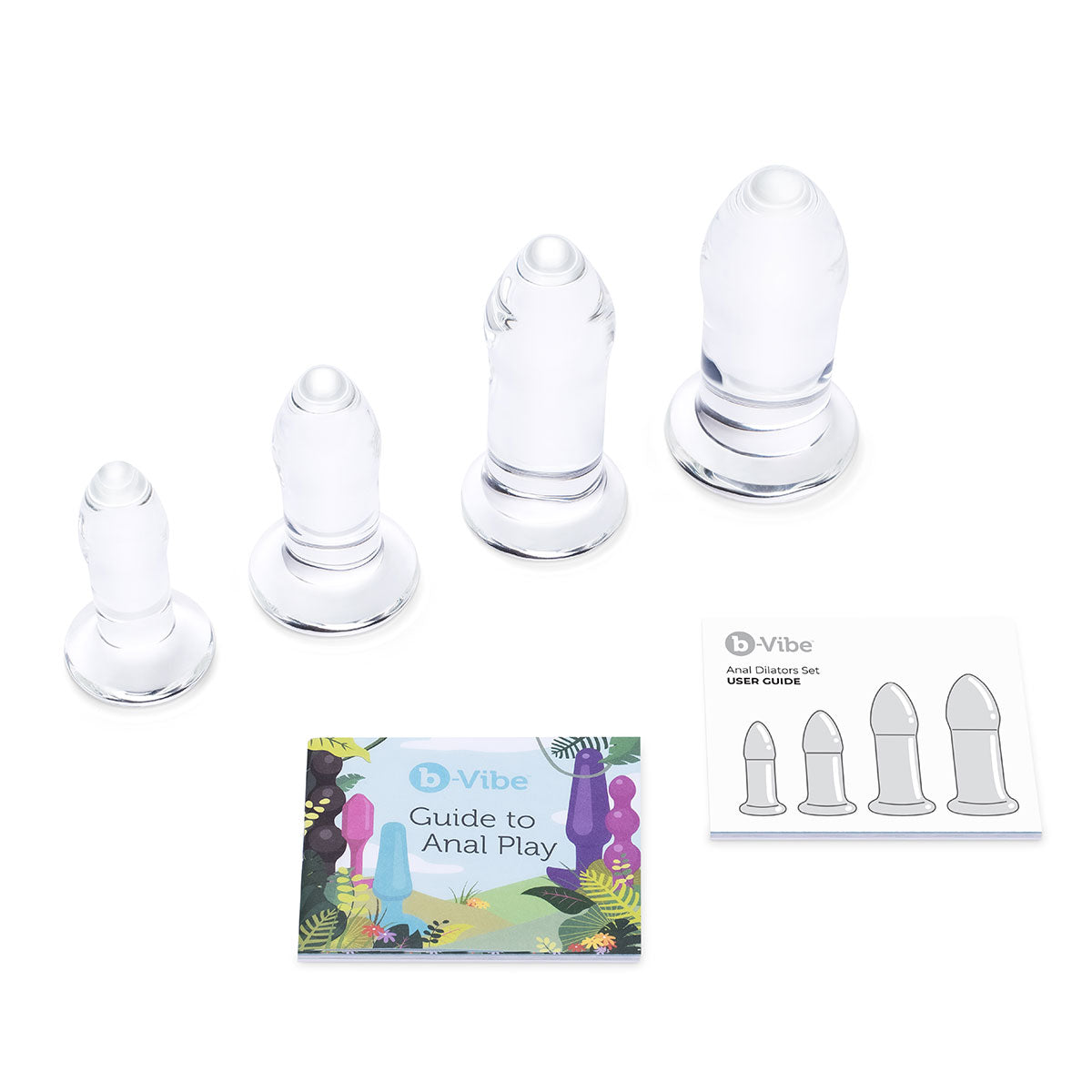 B-Vibe Glass Anal Dilators Set - GreatEagleInc