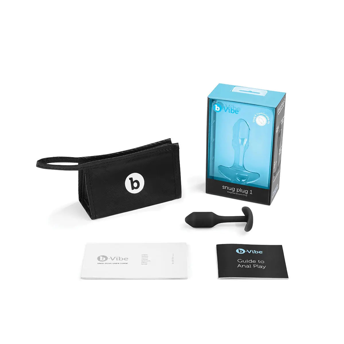 B-Vibe Snug Plug 1 (S) - Black B-Vibe