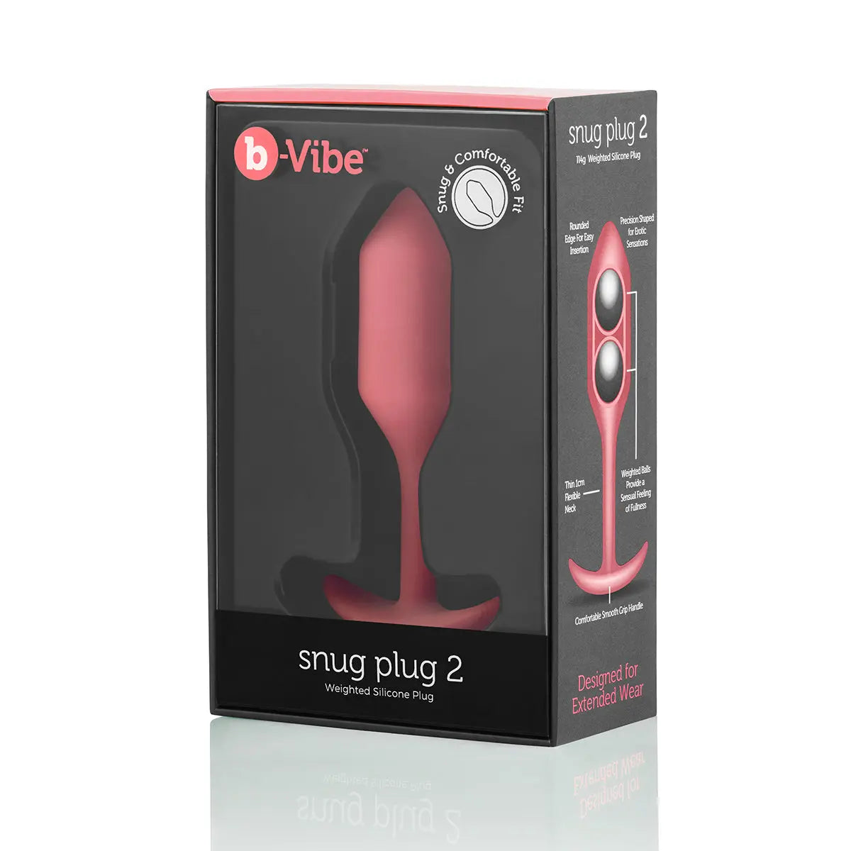 B-Vibe Snug Plug 2 (M) - Coral B-Vibe