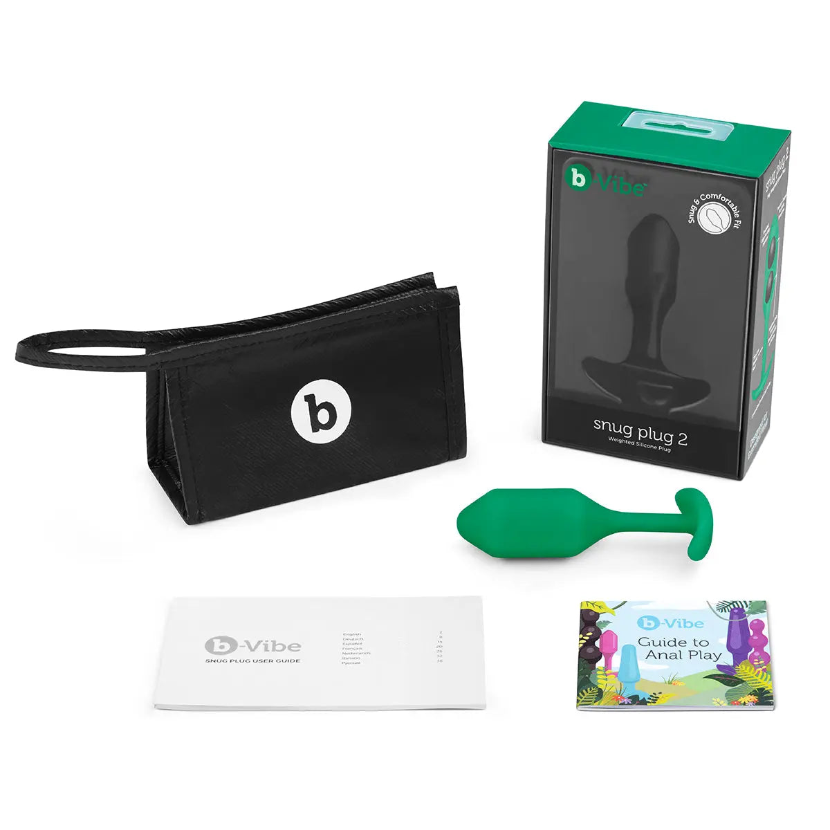 B-Vibe Snug Plug 2 (M) - Green B-Vibe