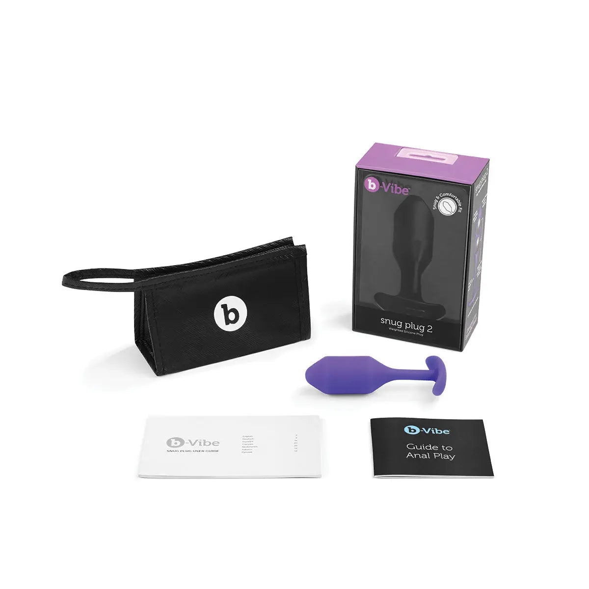 B-Vibe Snug Plug 2 (M) - Purple B-Vibe