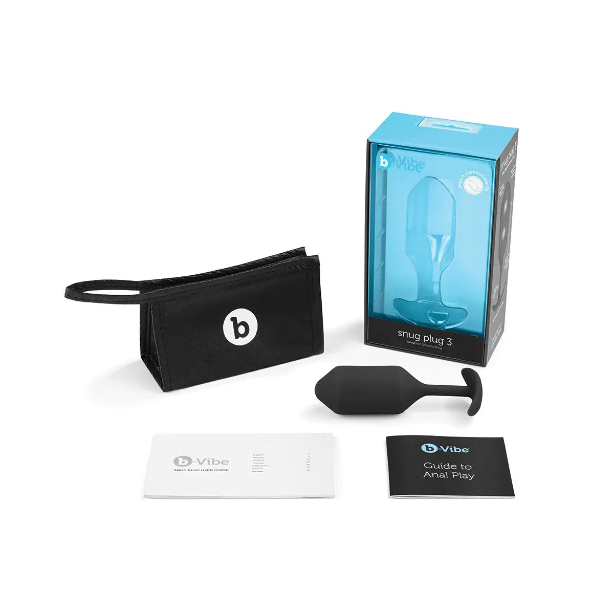 B-Vibe Snug Plug 3 (L) - Black B-Vibe