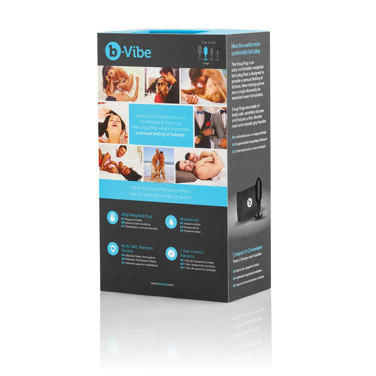 B-Vibe Snug Plug 3 (L) - Black B-Vibe