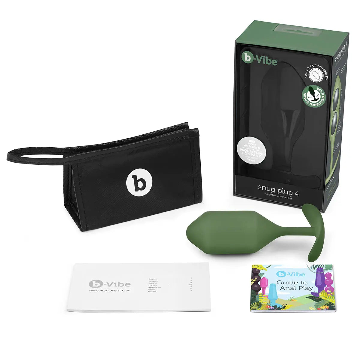 B-Vibe Snug Plug 4 (XL) - Army B-Vibe