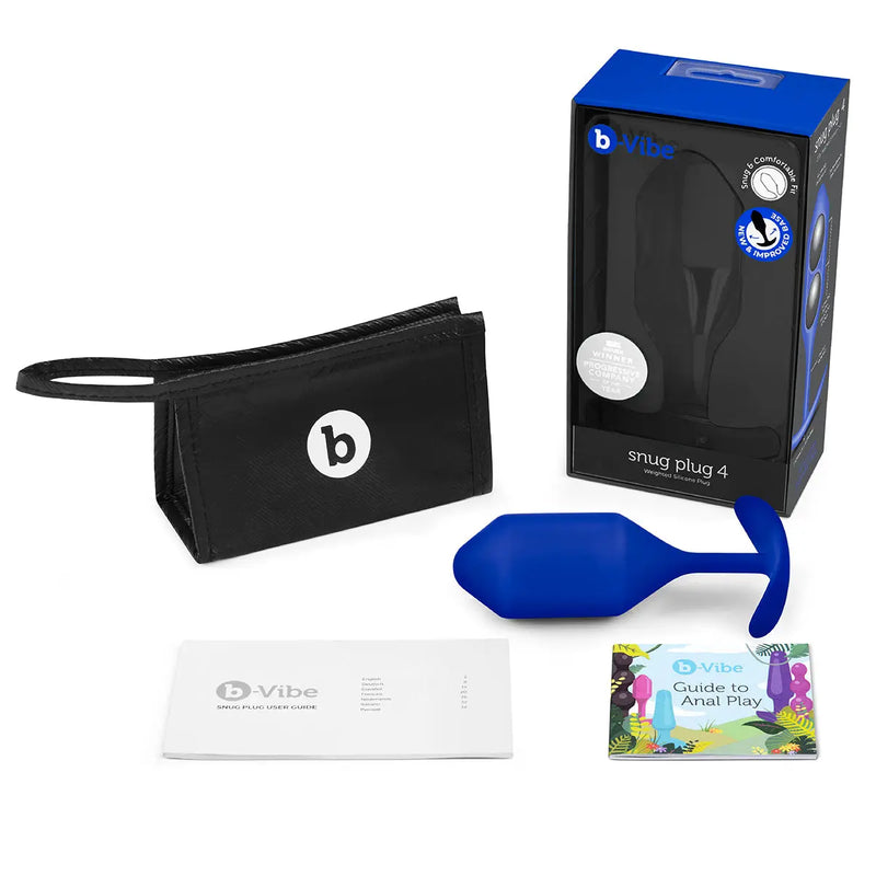 B-Vibe Snug Plug 4 (XL) - Navy Blue B-Vibe