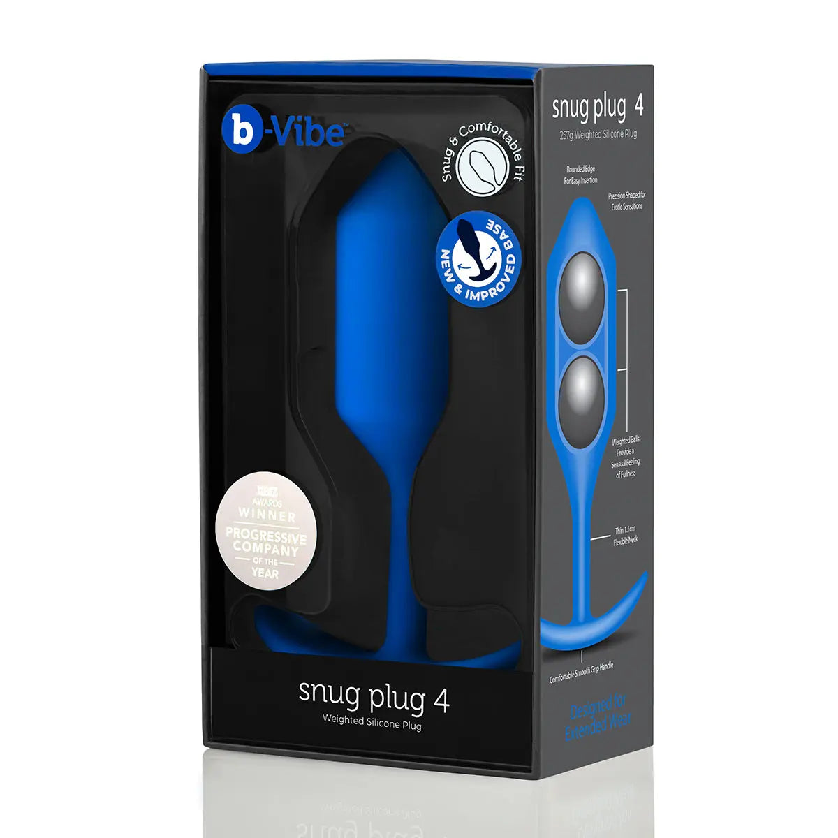 B-Vibe Snug Plug 4 (XL) - Navy Blue B-Vibe