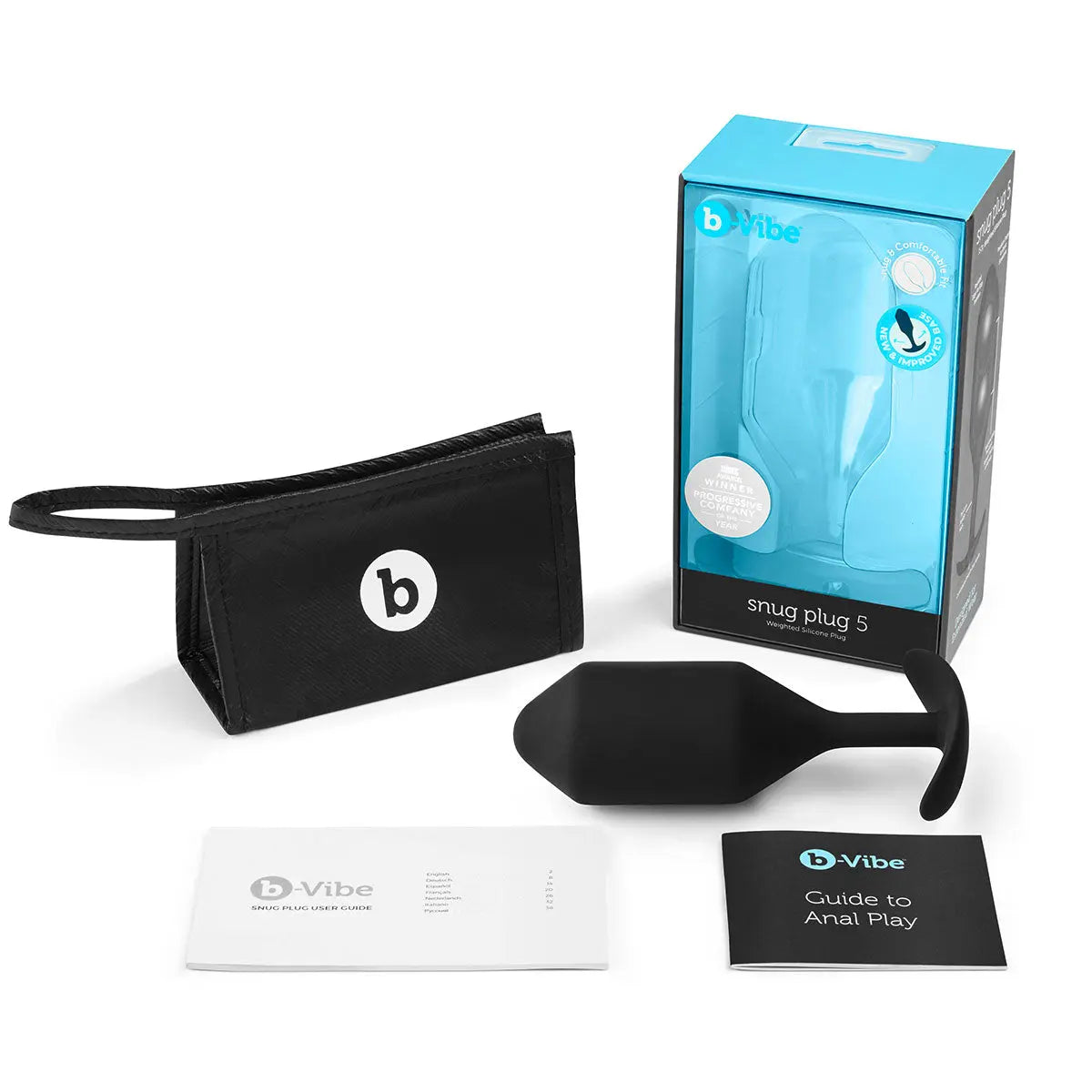 B-Vibe Snug Plug 5 (XXL) - Black B-Vibe