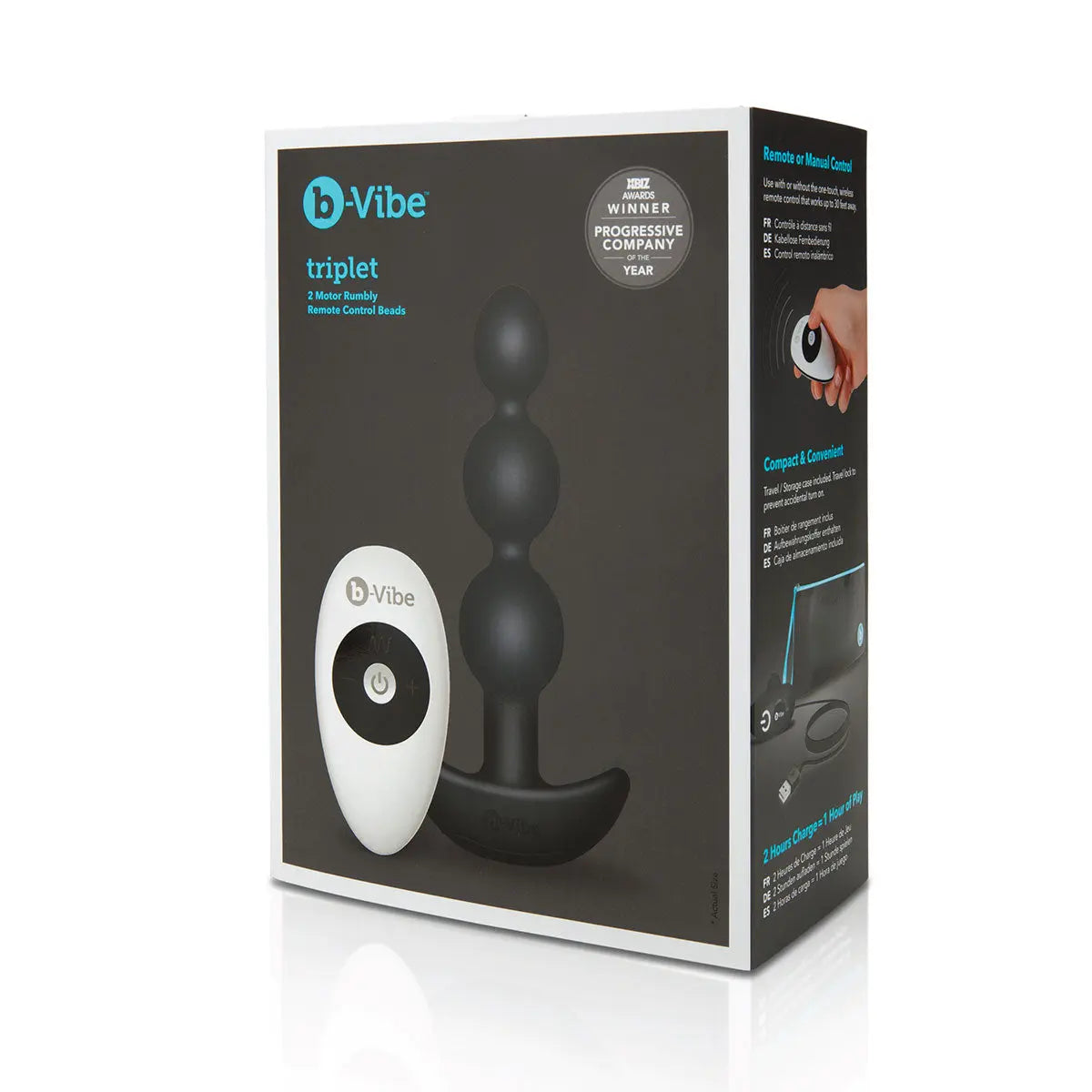 B-Vibe Triplet Beads - Black B-Vibe