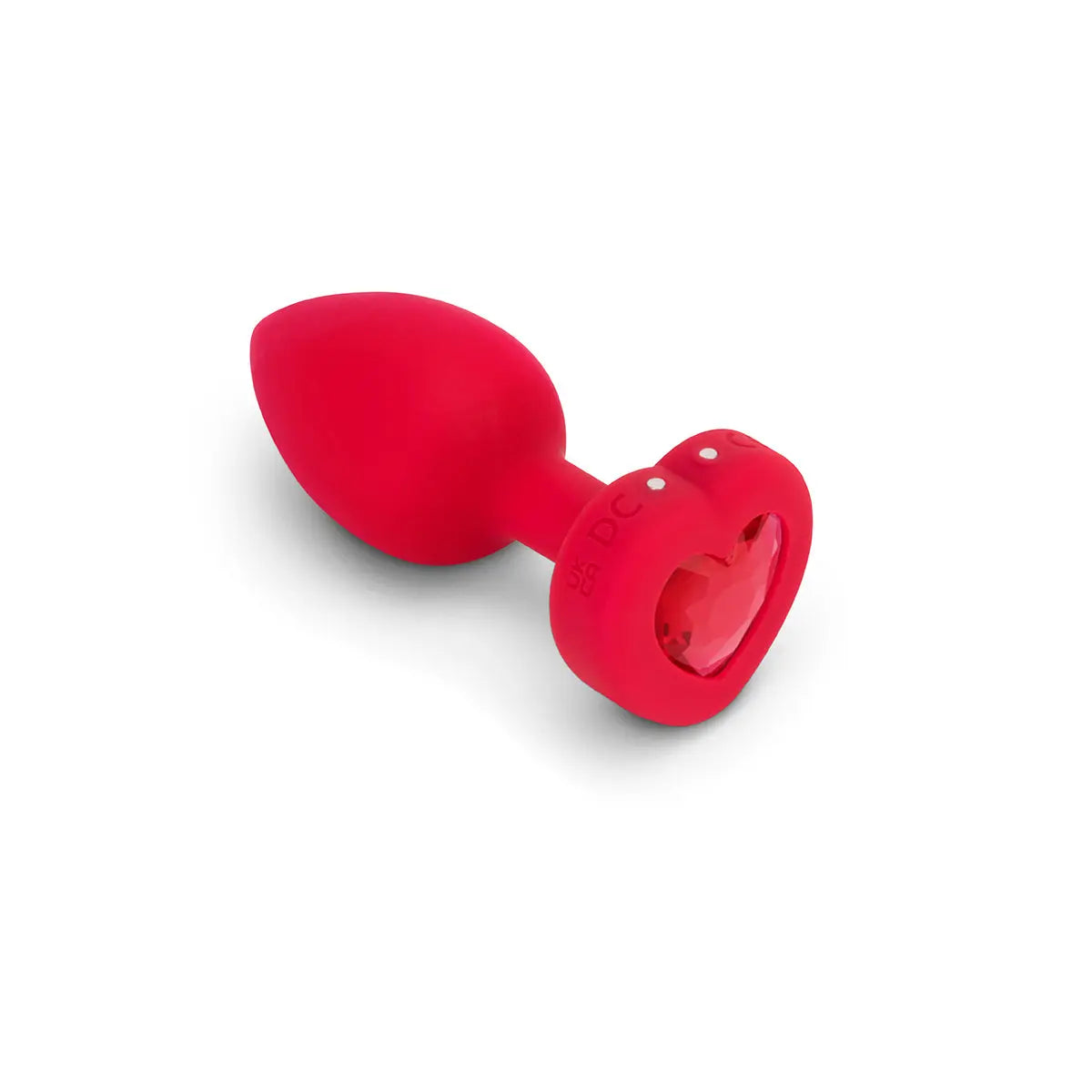 B-Vibe Vibrating Heart Plug Medium/Large - Scarlet Ruby B-Vibe