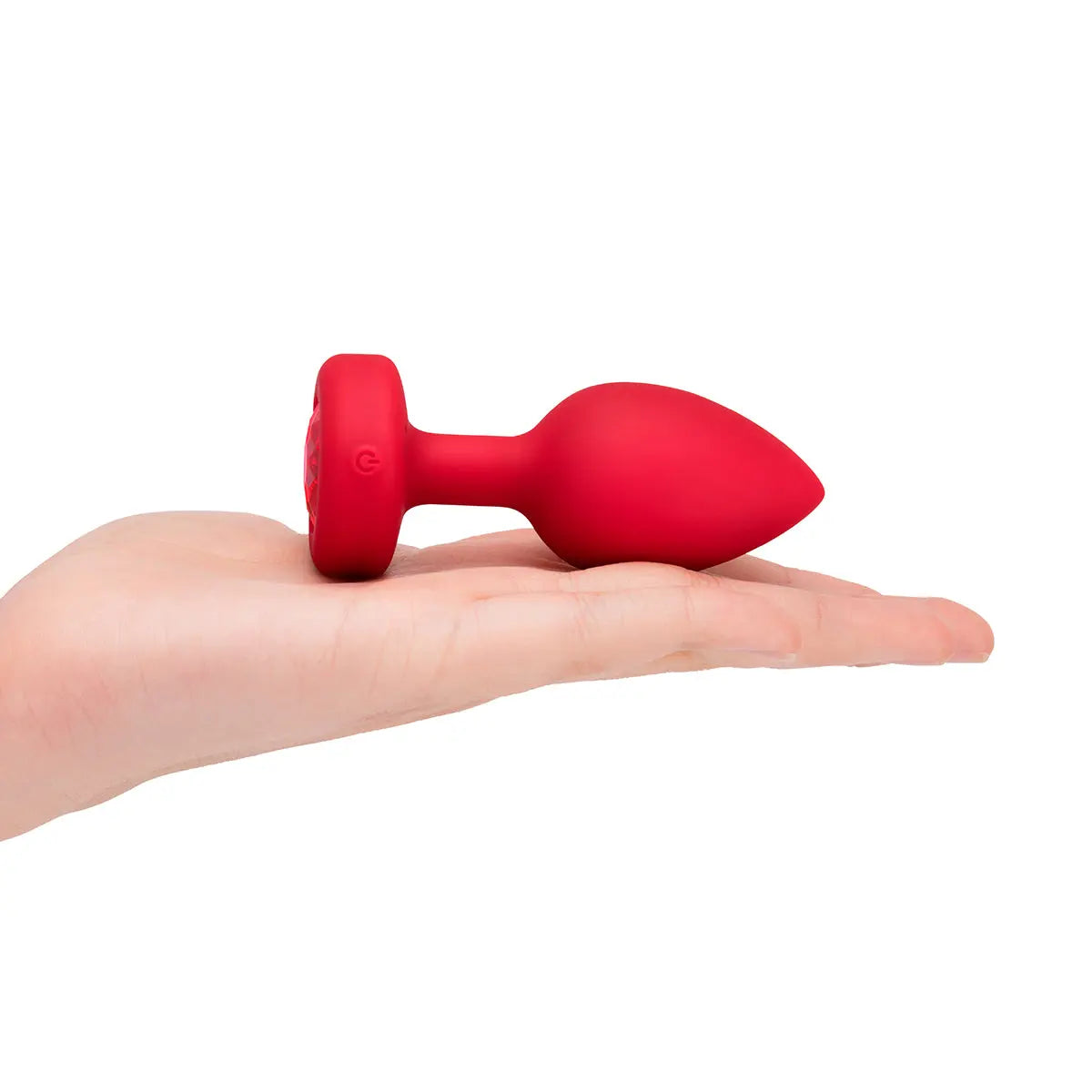 B-Vibe Vibrating Heart Plug Medium/Large - Scarlet Ruby B-Vibe