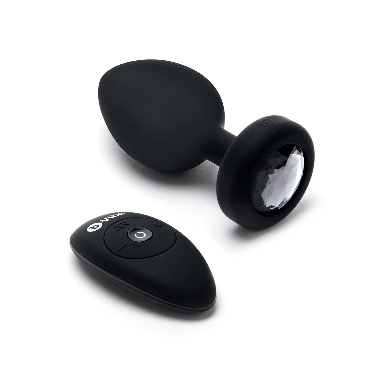 B-Vibe Vibrating Jewel Plug 2XL - Black B-Vibe