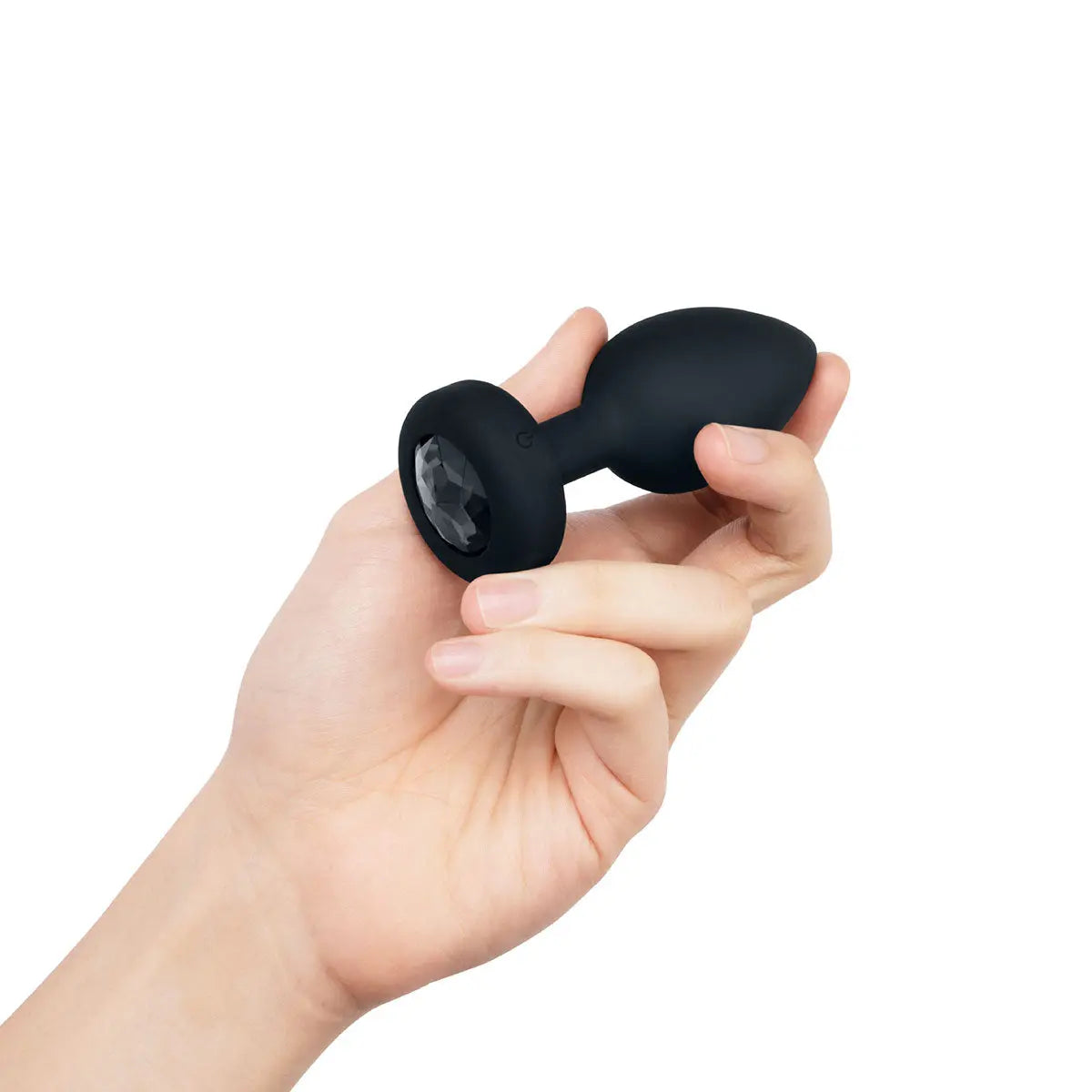 B-Vibe Vibrating Jewel Plug Medium/Large - Black B-Vibe