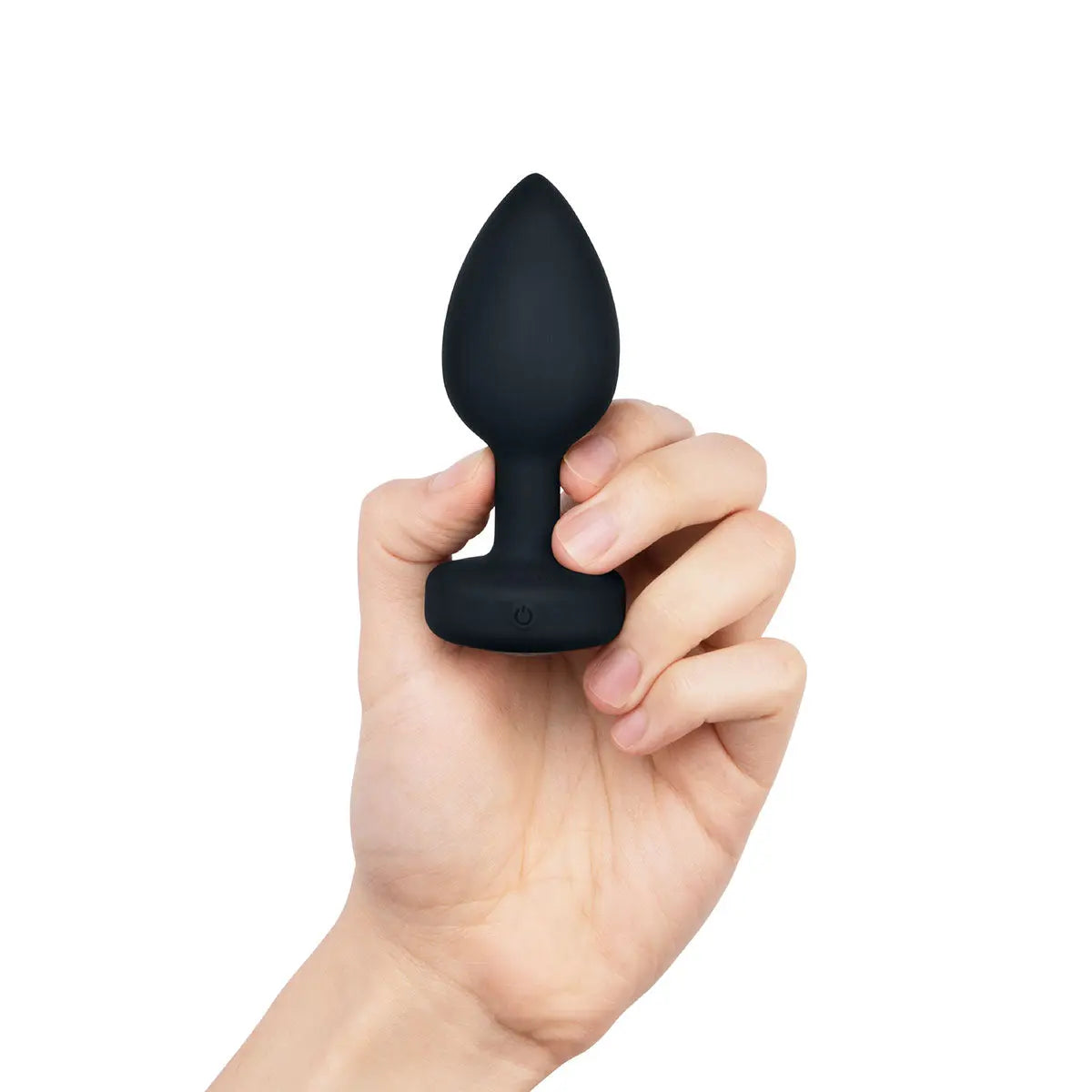 B-Vibe Vibrating Jewel Plug Medium/Large - Black B-Vibe
