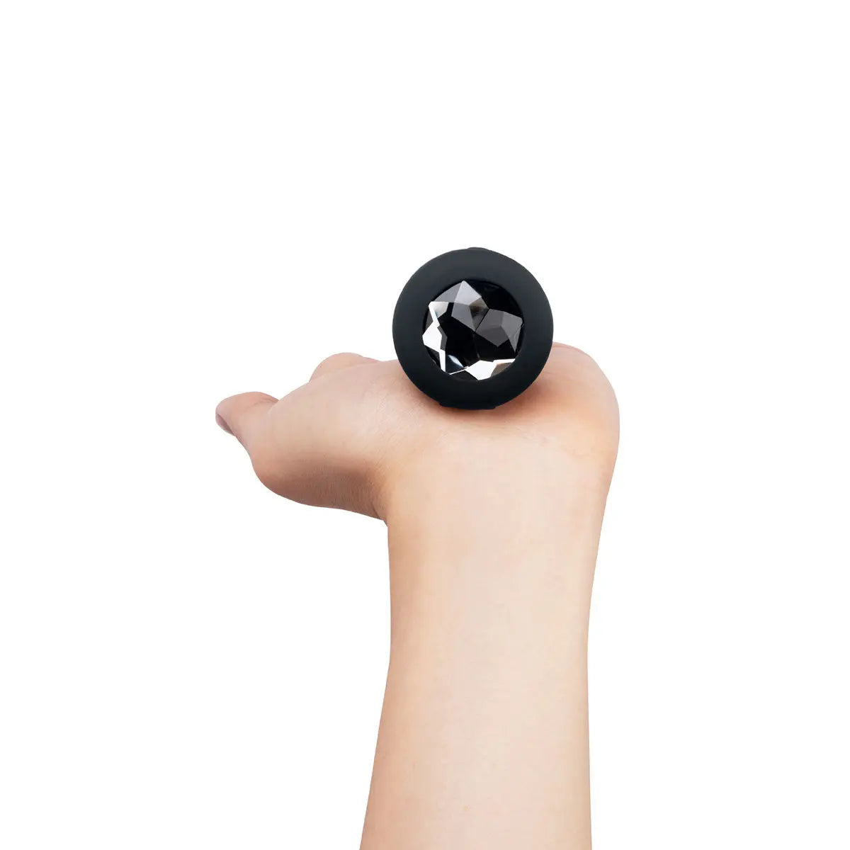 B-Vibe Vibrating Jewel Plug Medium/Large - Black B-Vibe