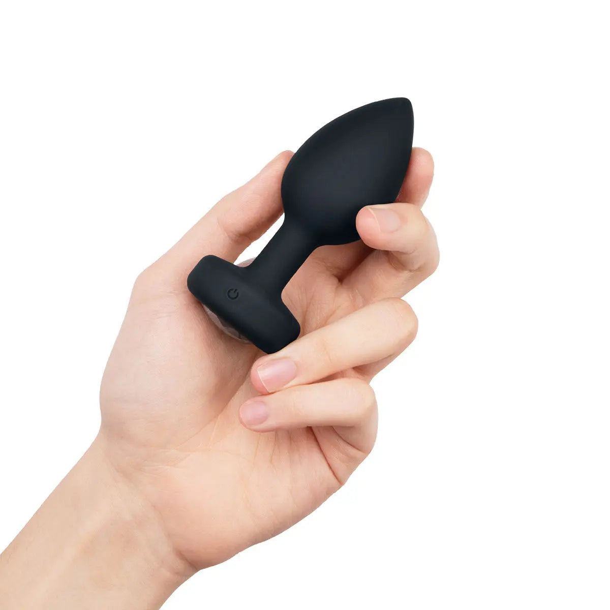 B-Vibe Vibrating Jewel Plug Medium/Large - Black B-Vibe
