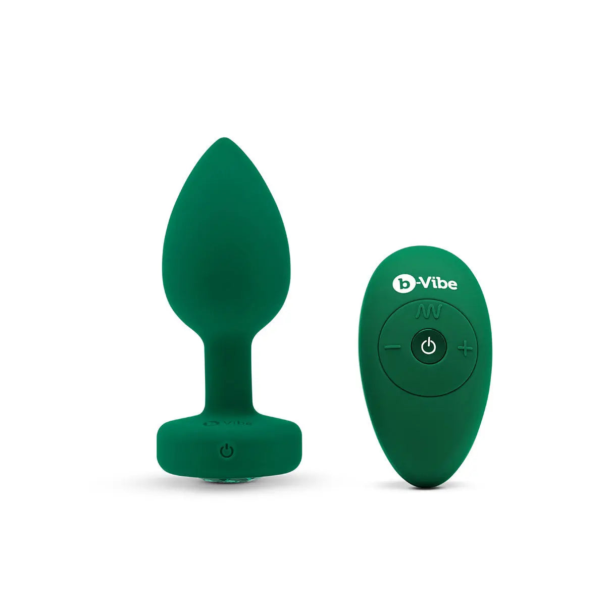 B-Vibe Vibrating Jewel Plug Medium/Large - Emerald B-Vibe