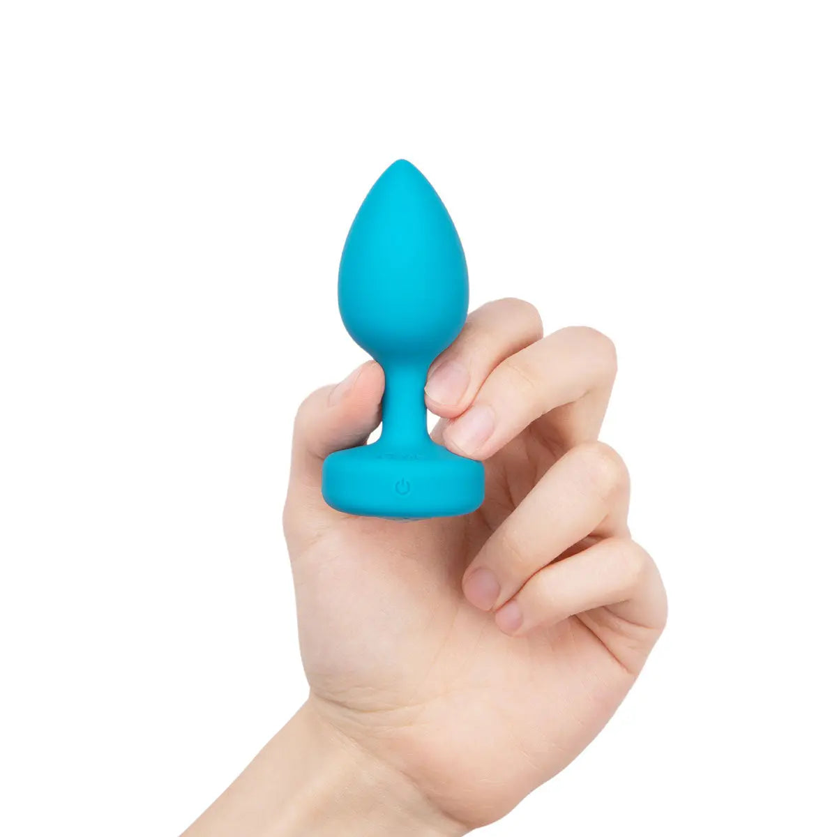 B-Vibe Vibrating Jewel Plug Small/Medium - Aqua B-Vibe