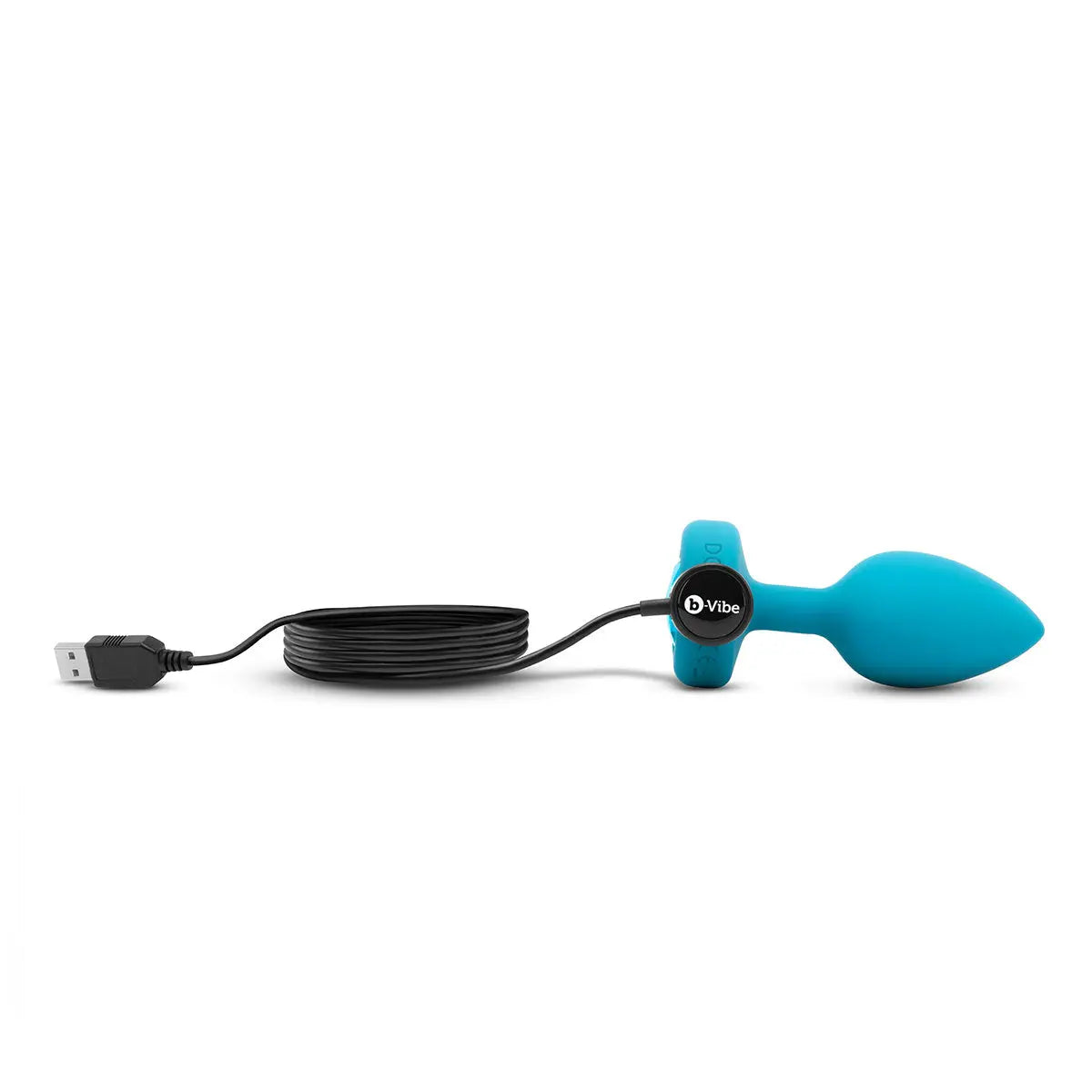 B-Vibe Vibrating Jewel Plug Small/Medium - Aqua B-Vibe