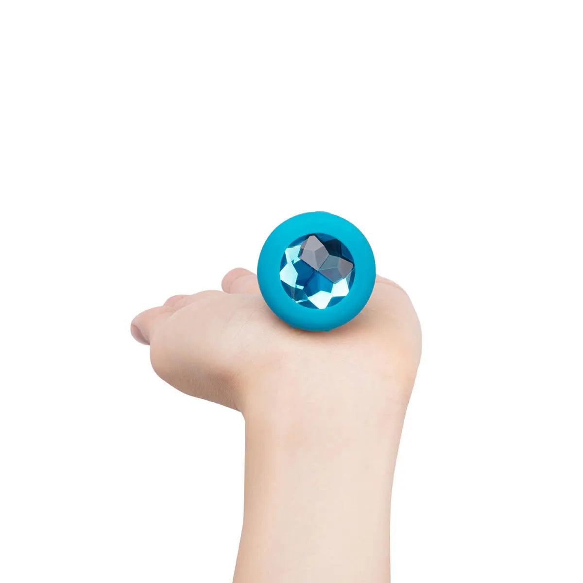 B-Vibe Vibrating Jewel Plug Small/Medium - Aqua B-Vibe