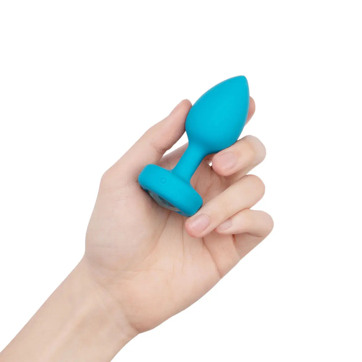 B-Vibe Vibrating Jewel Plug Small/Medium - Aqua B-Vibe