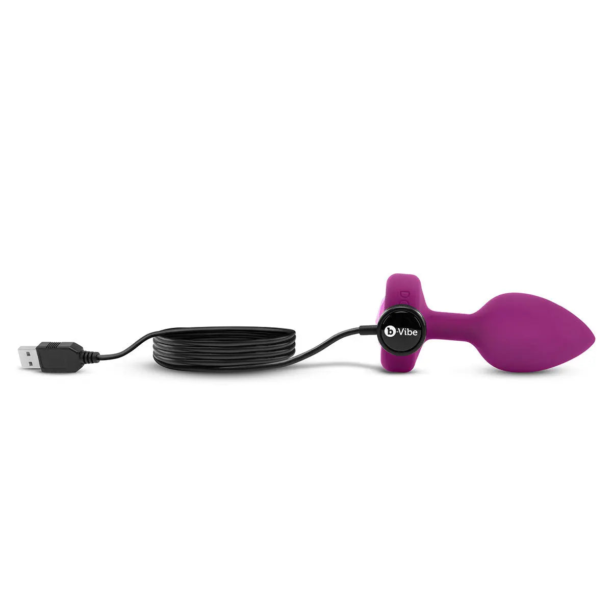 B-Vibe Vibrating Jewel Plug Small/Medium - Fuchsia B-Vibe