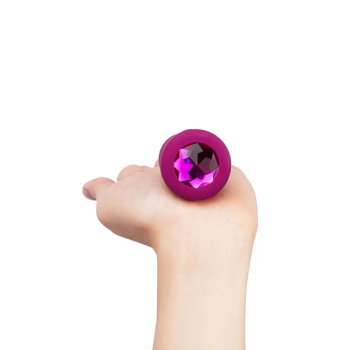 B-Vibe Vibrating Jewel Plug Small/Medium - Fuchsia B-Vibe