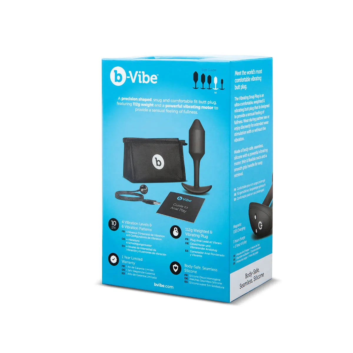 B-Vibe Vibrating Snug Plug 2 (M) - Black B-Vibe