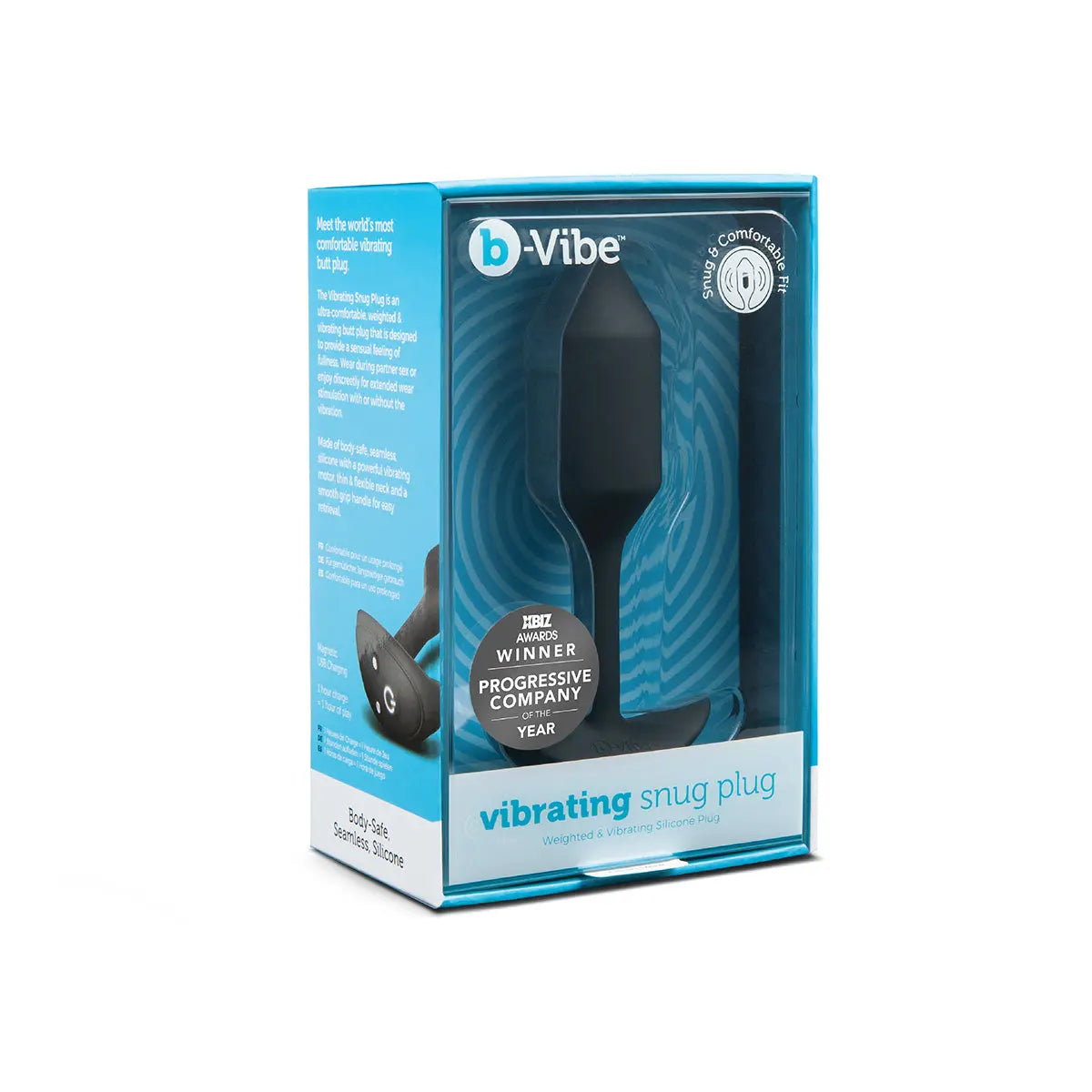 B-Vibe Vibrating Snug Plug 2 (M) - Black B-Vibe