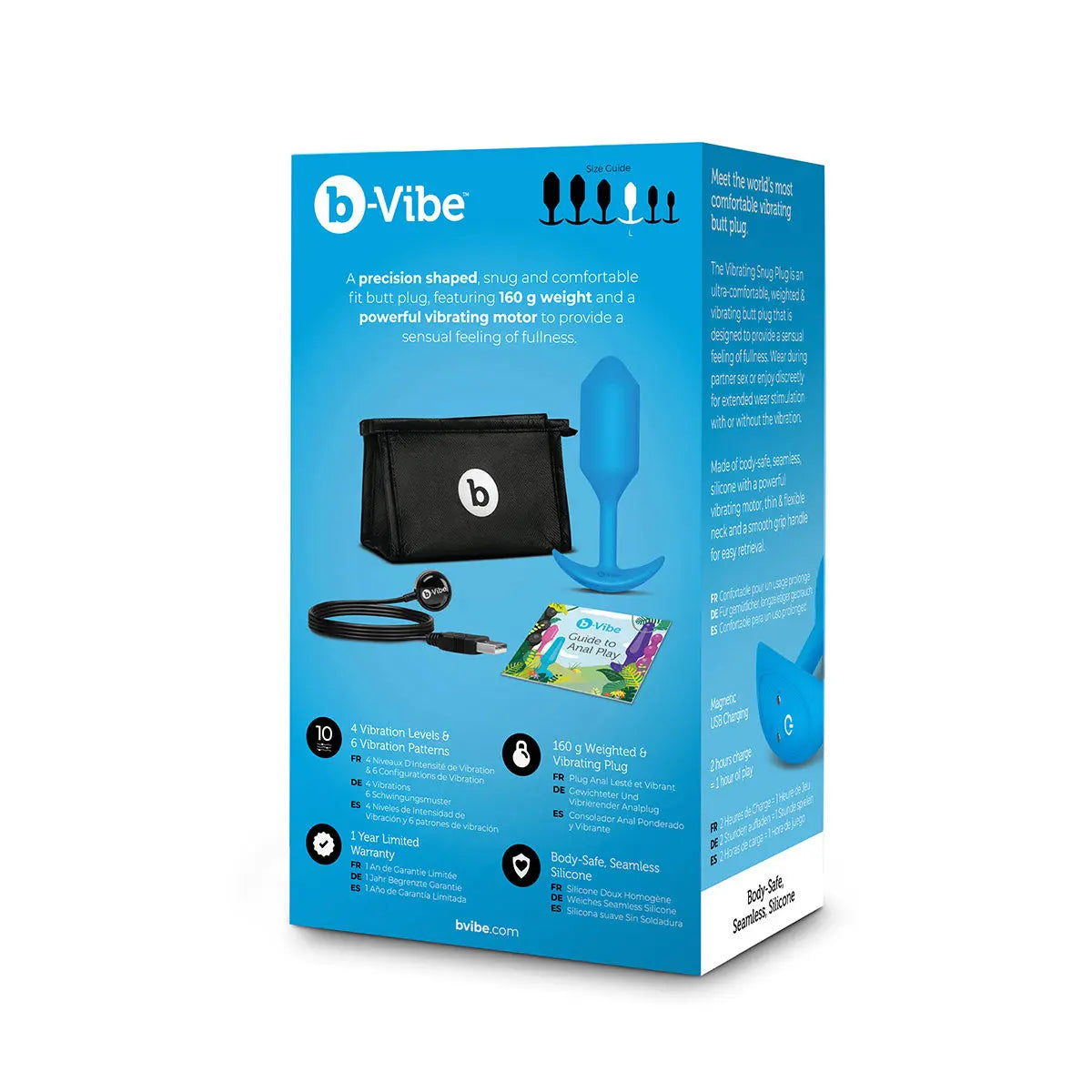 B-Vibe Vibrating Snug Plug 3 (L) - Blue B-Vibe