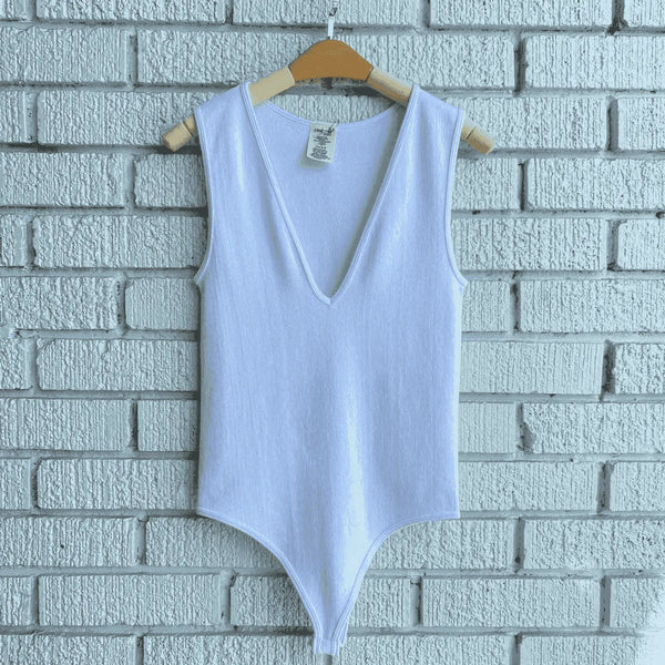 BAMBOO RIB DEEP V THONG BODYSUIT Pawsome Pet