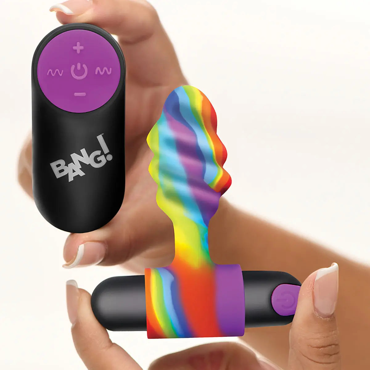BANG! Vibrating Rainbow Butt Plug - GreatEagleInc