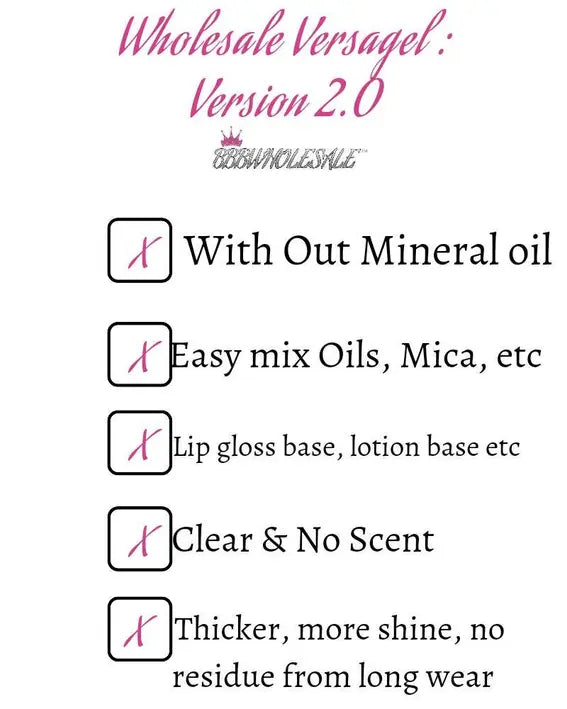BBBWHOLSALE Versagel Lip Gloss Base 6oz (VERSION 2.0) Bbbwholesale