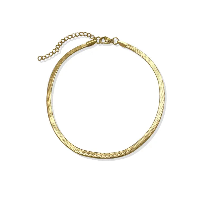 BECCA GOLD SNAKE CHAIN ANKLET Mai Desiree