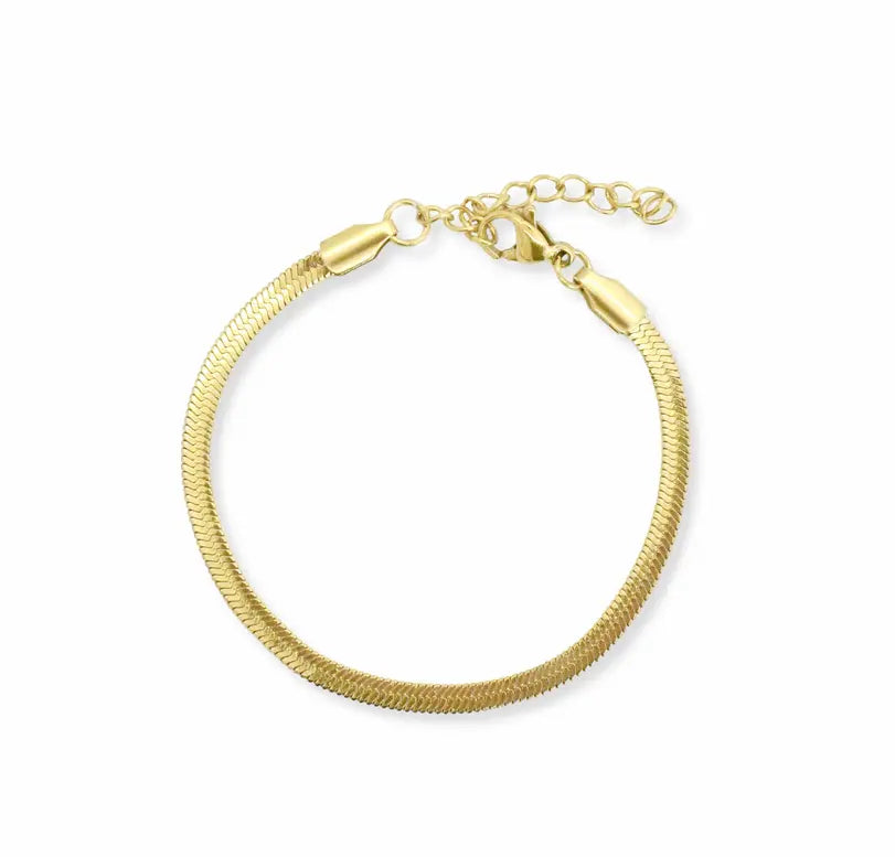 BECCA GOLD SNAKE CHAIN BRACELET Mai Desiree