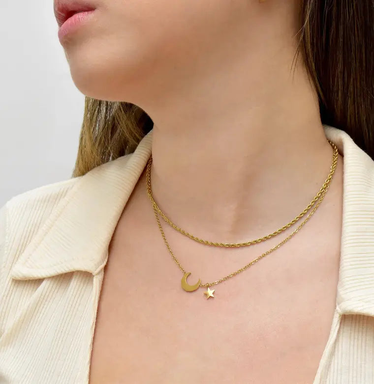 BILLIE THIN GOLD ROPE CHAIN NECKLACE Mai Desiree