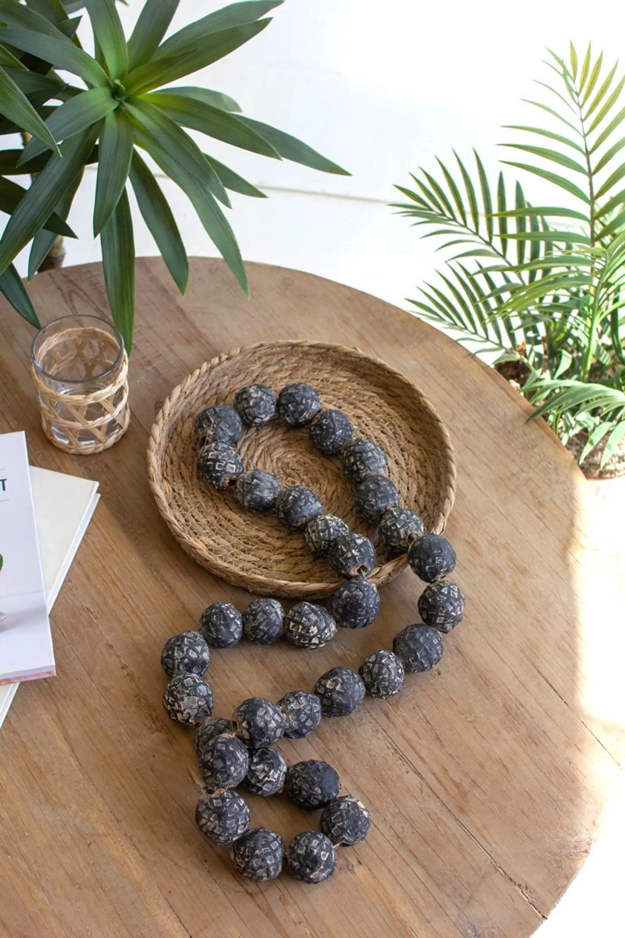 BLACK CLAY TABLETOP BEADS Kalalou