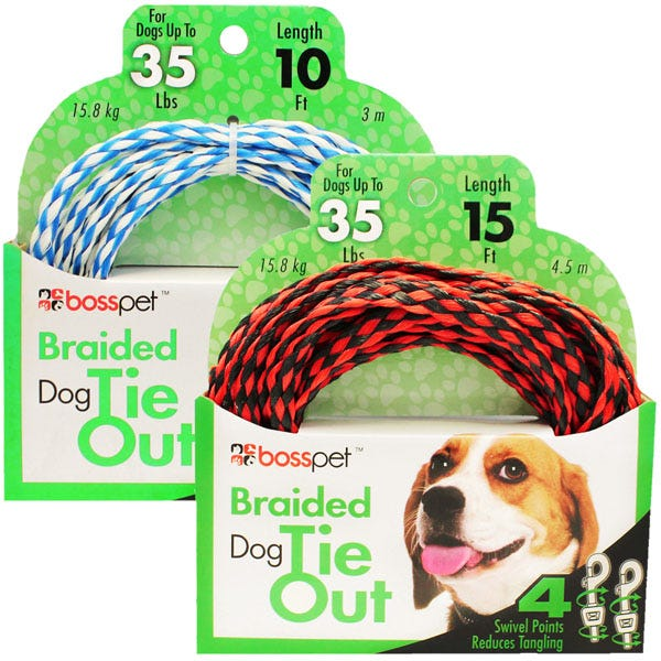 BP Poly Rope Tie-Out Boss Pet Products
