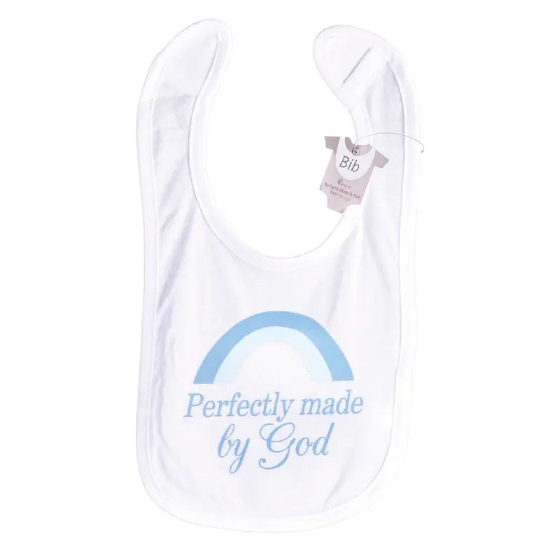 Baby Bib Blue Perfectly Made By God Dicksons Inc