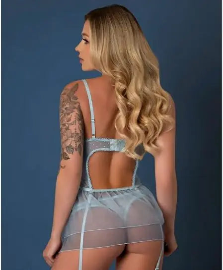 Baby Doll & Thong Blue M Magic Silk Lingerie