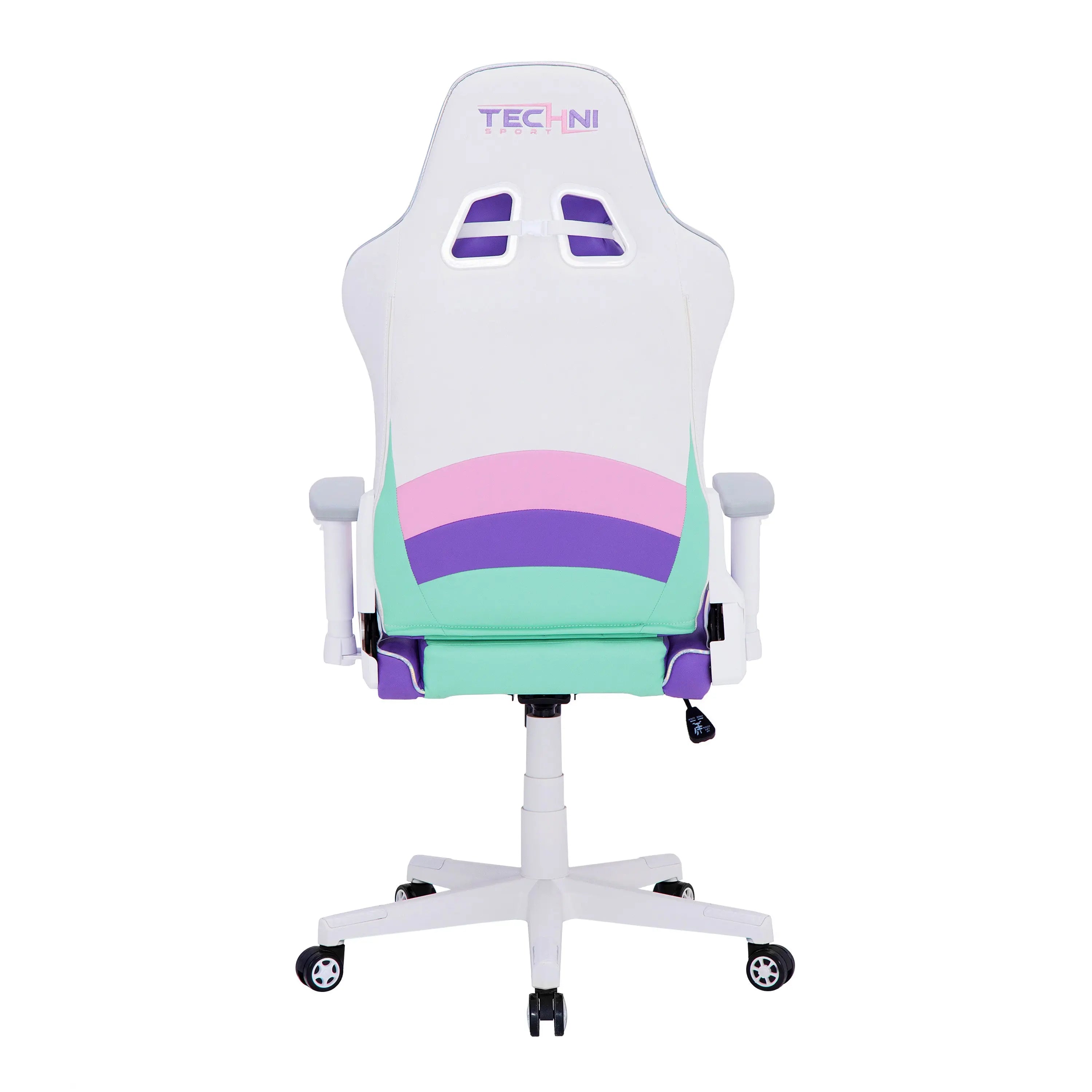 Baby Pink and White Adjustable Height Swivel Rolling Gaming Chair Homeroots Office