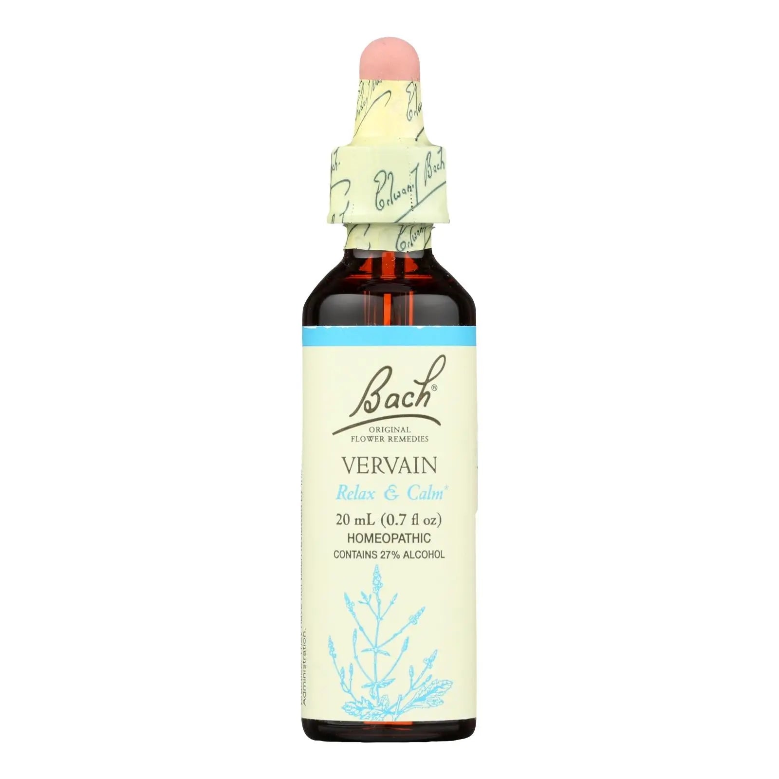 Bach Flower Remedies Essence Vervain - 0.7 Fl Oz Bach