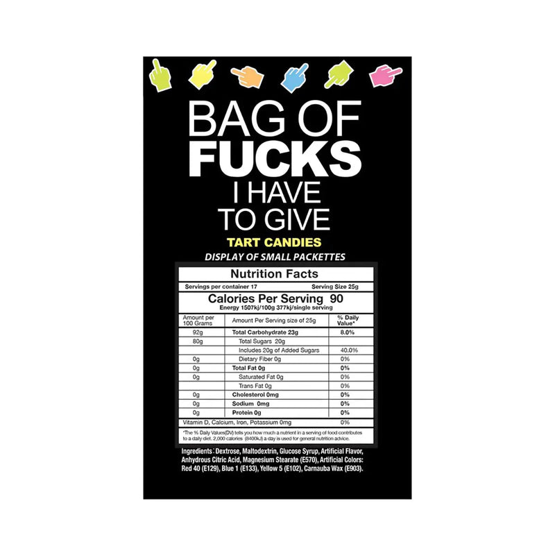 Bag Of Fucks I Have To Give 100pc DP Little Genie