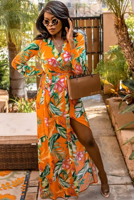 Bahamas Breeze Floral Maxi Dress SurelyMine