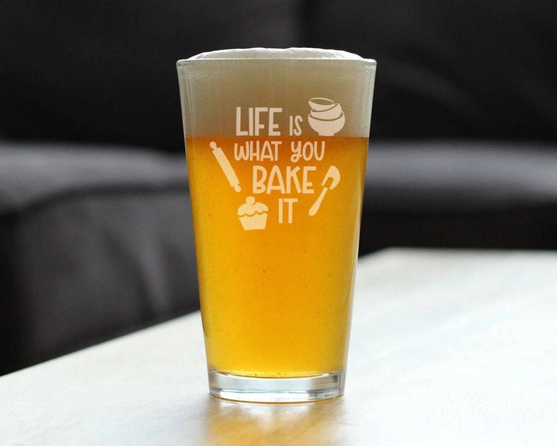 Bake it Pint Glass for Beer - Baking Gifts and Decor Bevvee