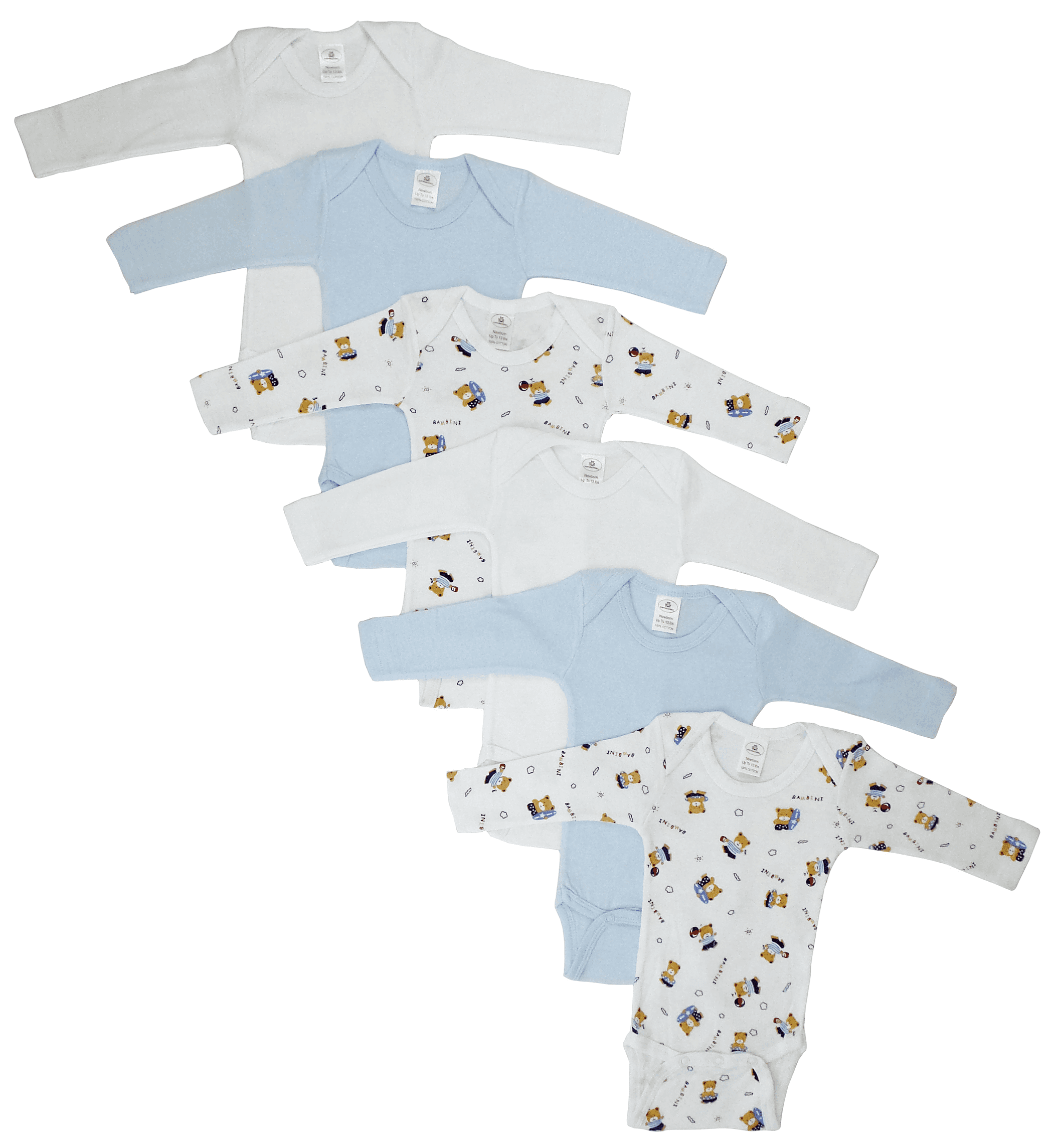 Bambini Boys Longsleeve Printed Onezie Variety Pack Bambini