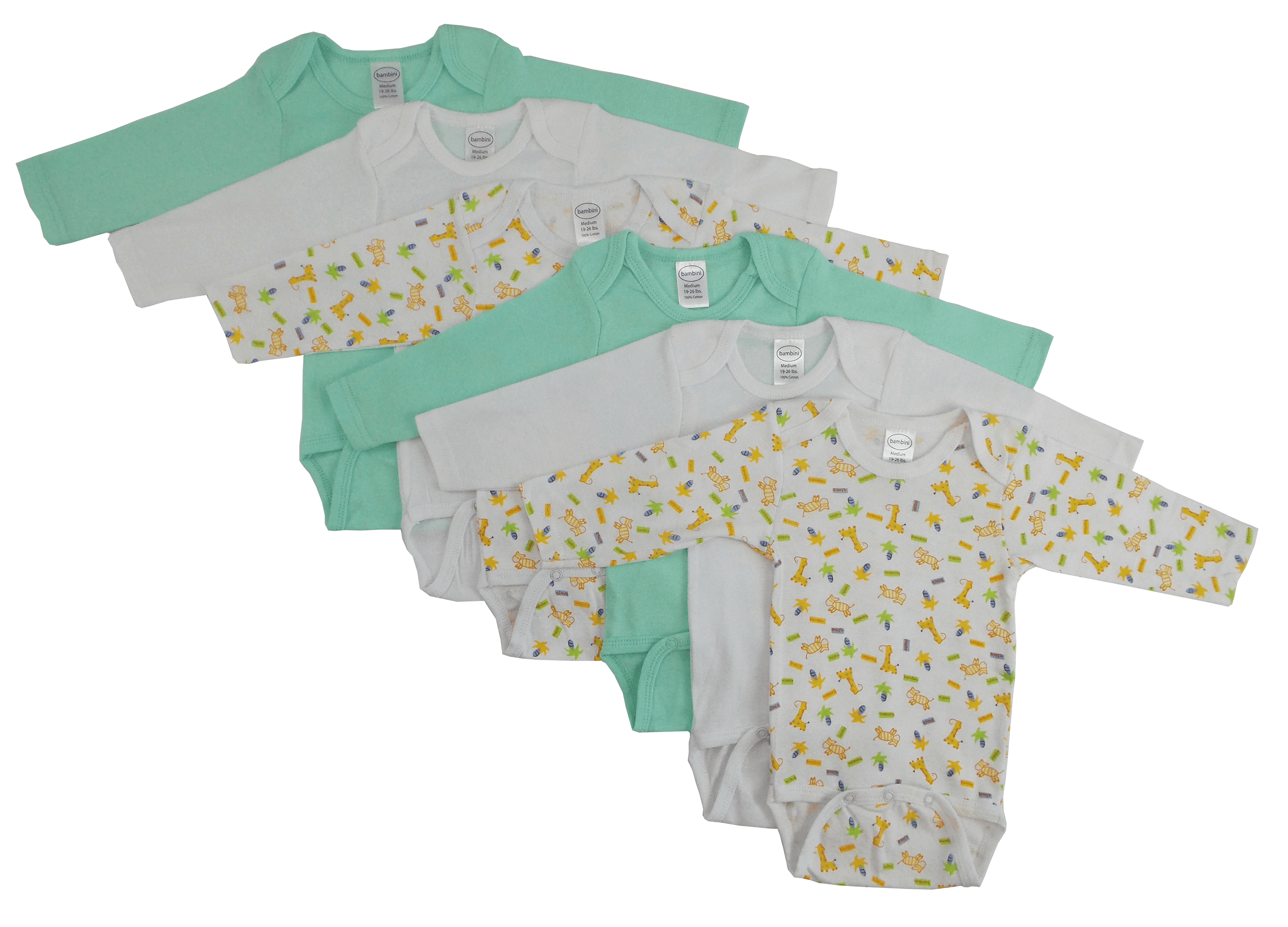 Bambini Boys Longsleeve Printed Onezie Variety Pack Bambini